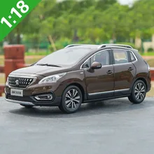 1/18 peugeot 3008 Коричневый Белый внедорожник литой металлический автомобиль модель игрушки для детей рождественские подарки коллекция игрушек