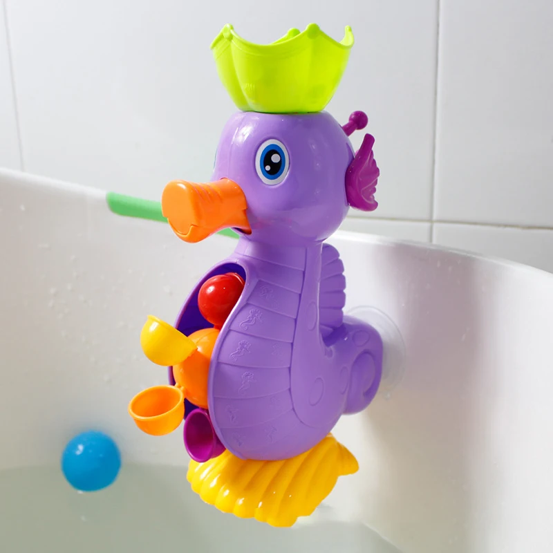 Kids Shower Bath Toys Cute Yellow Duck Waterwheel Elephant Toys Baby Faucet Bathing Water Spray Tool Dabbling Toy baby toys 3