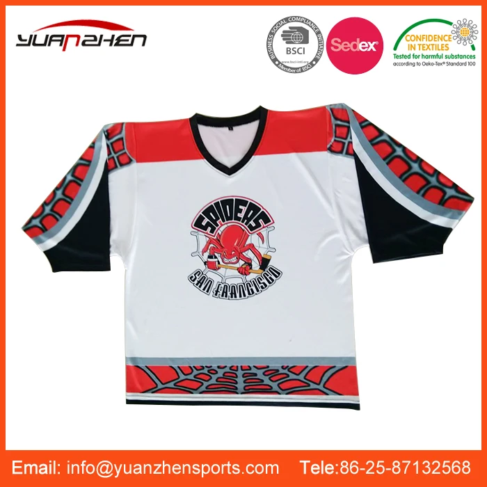 

full custom team ice hockey jersey with name and number