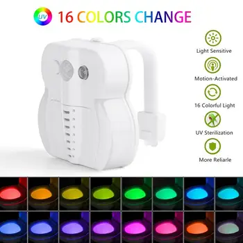 

Smart Colorful Deodorization Toilet Night Light Battery Powered Motion Sensor LED Light Bathroom LED Lamp with Fragrance Tablet