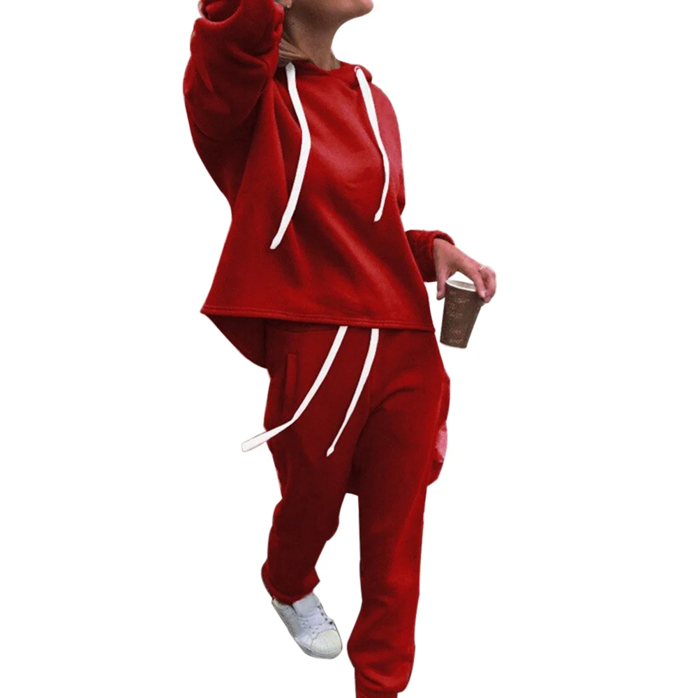 SHUJIN осенне-зимний флисовый спортивный костюм с длинным рукавом, утолщенные свитшоты, комплект из 2 предметов, повседневный спортивный костюм, женский спортивный костюм