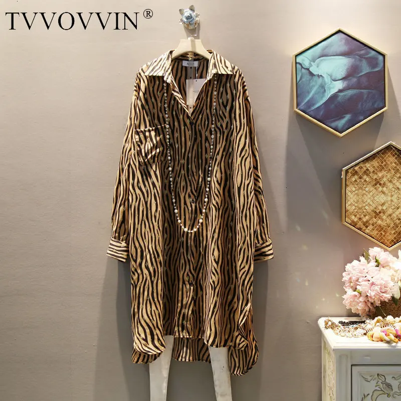 TVVOVVIN, весна-осень, высокое качество, с отворотом, длинный рукав, в полоску, пэчворк, однобортная, большой размер, рубашка для женщин, X796