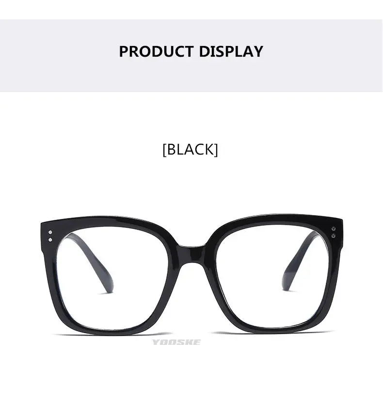 glasses to protect eyes from screen YOOSKE Oversized Square Eyeglasses Frames for Women Men Anti Blue Light Glasses Frame Optical Computer Eyewear glasses to protect eyes from screen