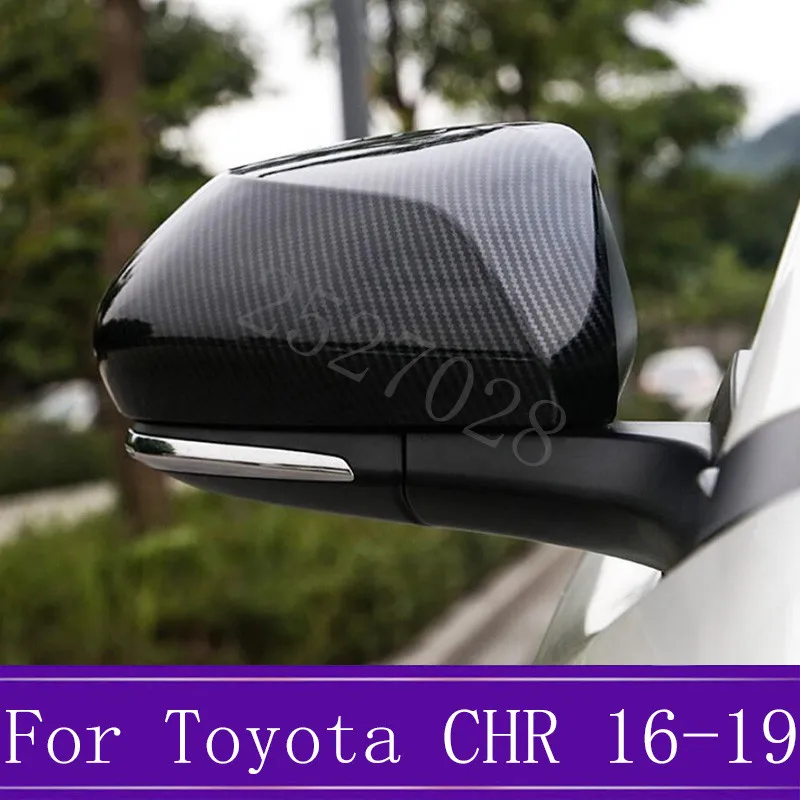 Для Toyota C-HR CHR ABS хромированная крышка из углеродного волокна для дверного зеркала заднего вида, Накладка для рамы, аксессуары для стайлинга автомобилей