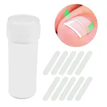 Adesivo corretor de unha encravada, adesivo para correção de unha, paroníquia, lixa, corretor elástico, tratamento de cuidados com os pés, 10, pçs/caixa