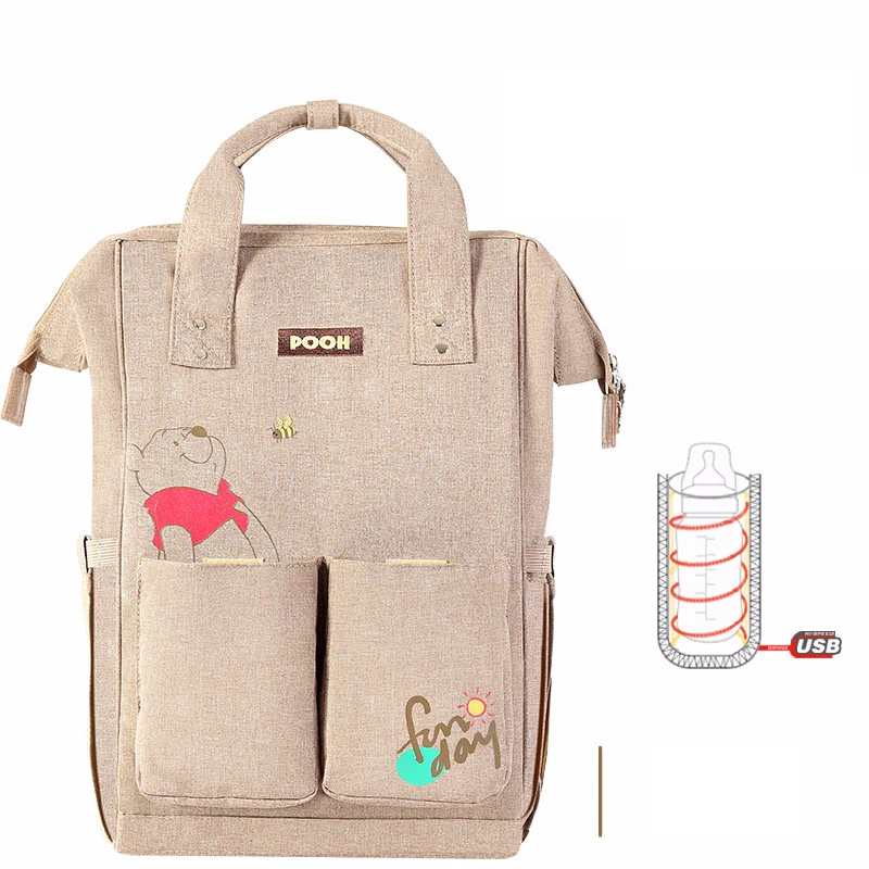 Disney Mummy Bag Large Capacity Mummy Shoulder Travel Backpack Baby Diaper Bag Bottle Bag Pregnant 