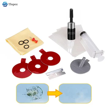 

Windshield Glass Repair Kit Car Windscreen Restore Repairing Tools Auto Car Cracked with UV Light Fillers Adhesives Sealants