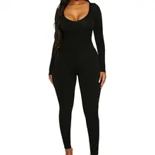 

Popular Bodycon Jumpsuit High Waist Playsuit Solid Color Bottom Jumpsuit Bottom Jumpsuit Women Jumpsuit