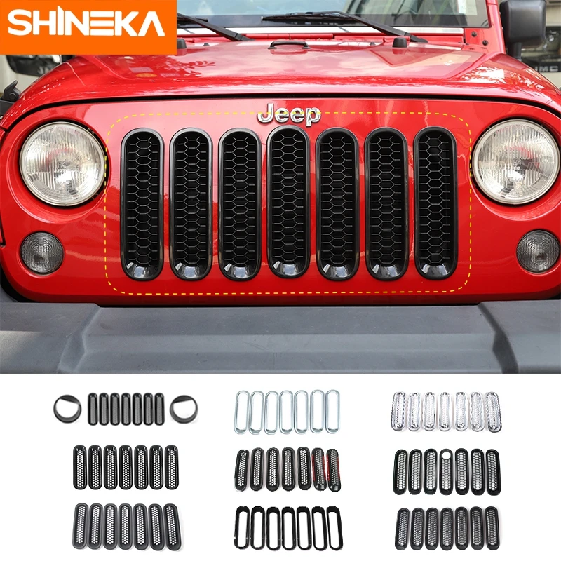 SHINEKA Racing Grills For Jeep Wrangler Car Front Insert