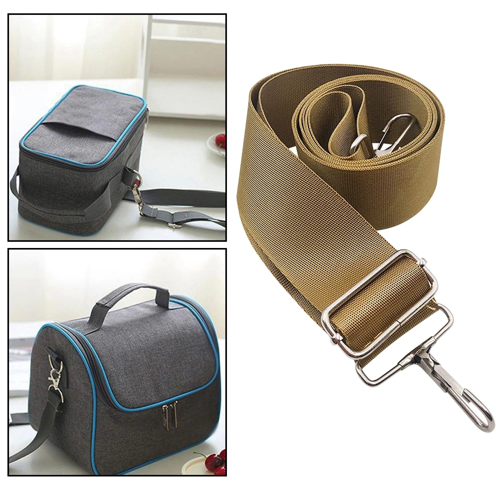 Universal Briefcase Nylon Laptop Shoulder Strap 150cm Adjustable Replacement Buckle Closure