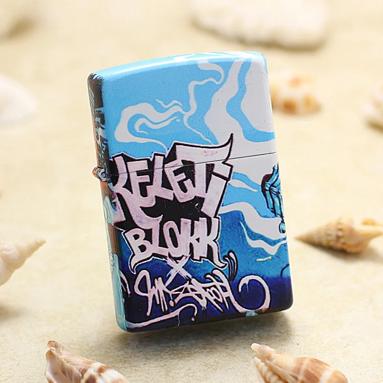 Оригинальная зажигалка Zippo медная ветрозащитная цветная сигаретная Зажигалка