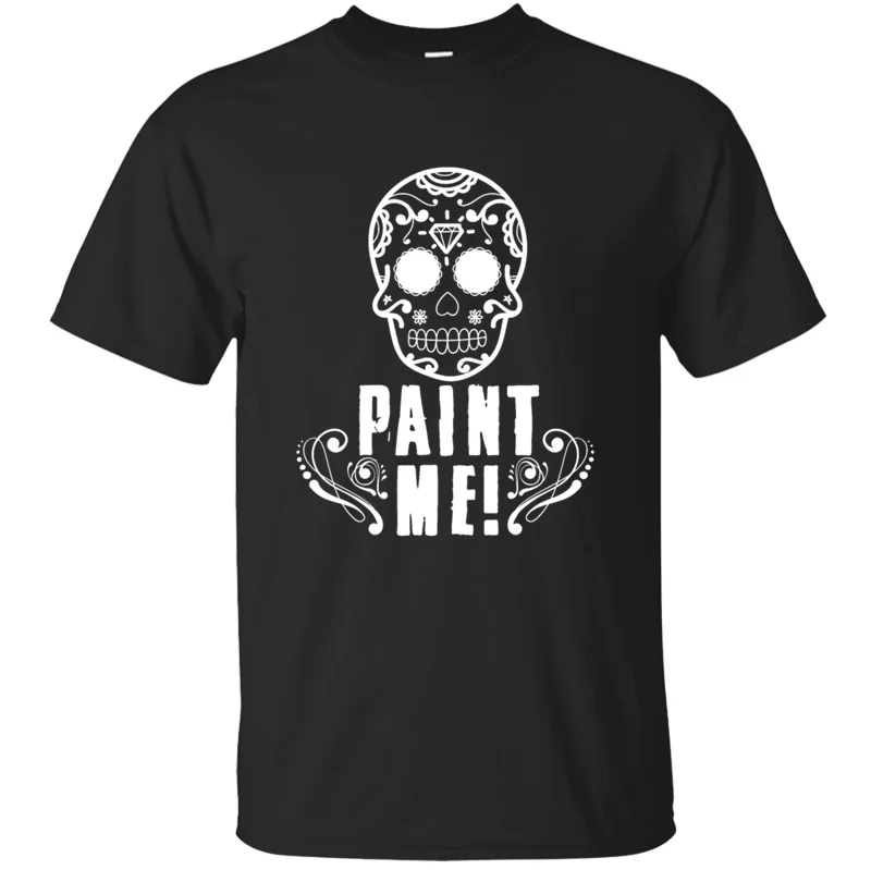 Новейшее здание Calavera Раскрасьте меня! Футболка мужская Тонкая круглый воротник Мужская футболка Летняя хип-хоп топы фитнес