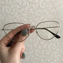 NYWOOH кошачий глаз оправа для очков женские металлические оправы для очков мужские Ретро прозрачные оптические очки унисекс