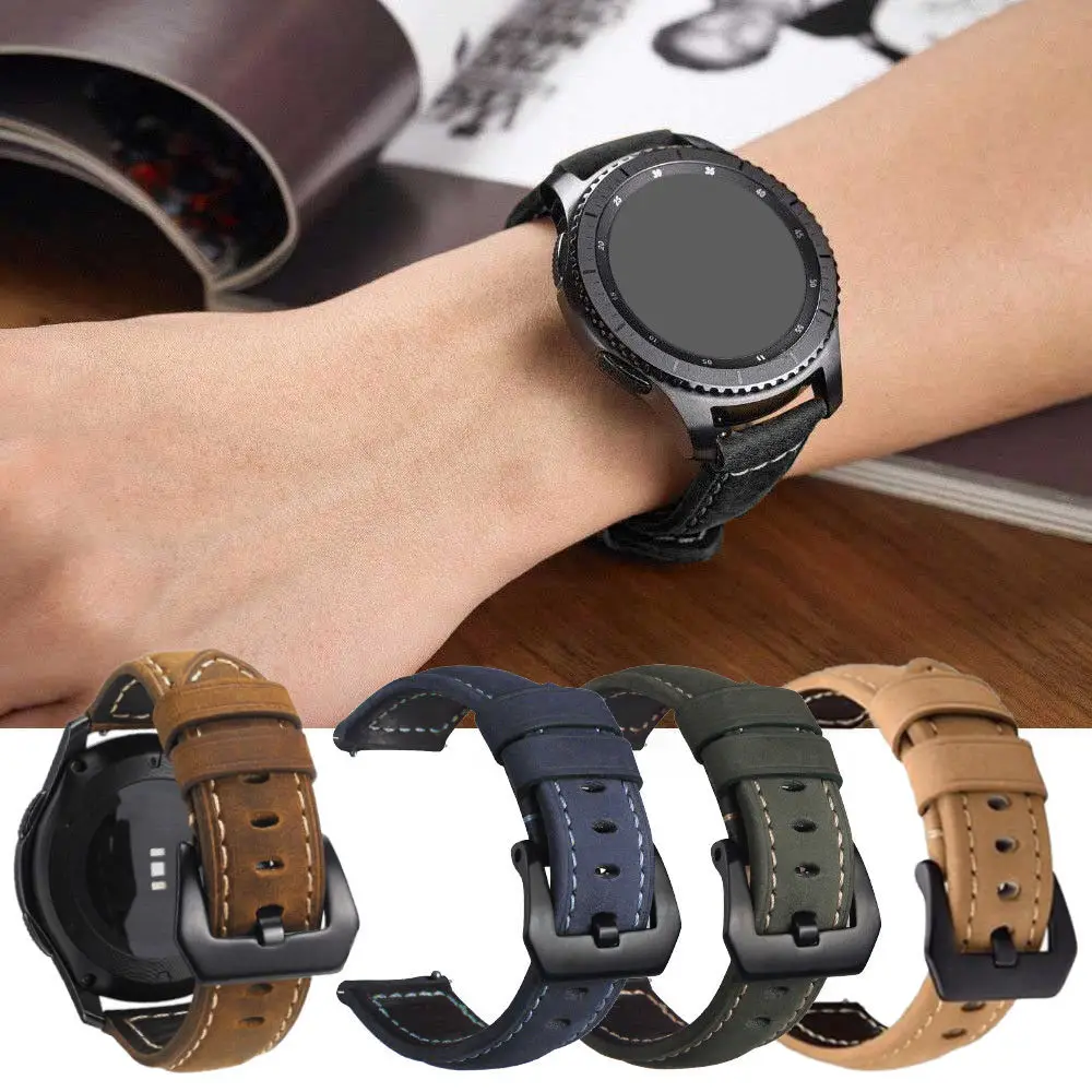 Универсальный ремешок для часов 22 мм из натуральной кожи для Garmin Fenix6/Fenix6 pro
