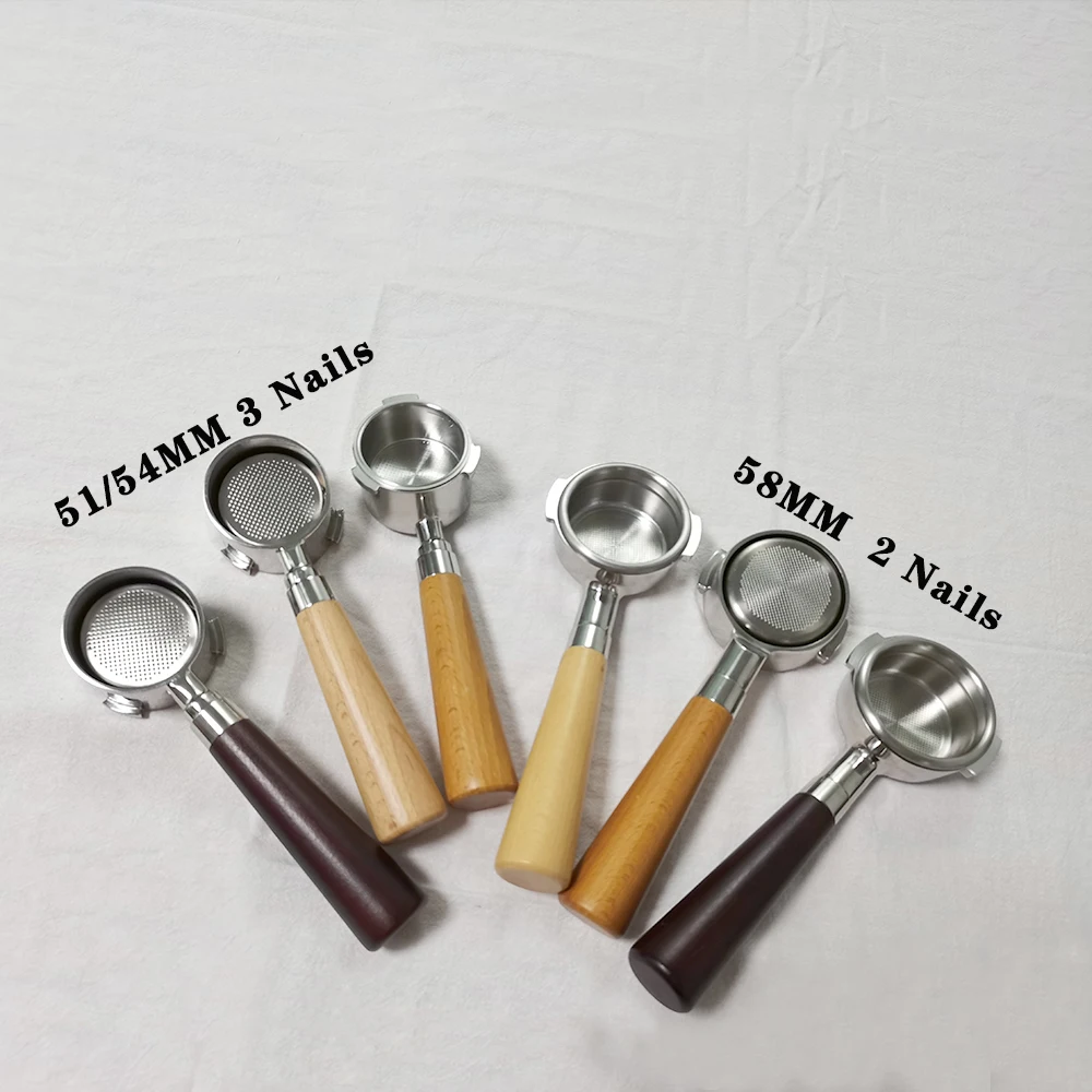 51/54/58mm Stainless Steel Bottomless Portafilter Coffee Espresso Machine Handle Dosing Ring With Magnet Wareset For Delonghi