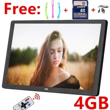Good gift 4GB 15 Inch LED Backlight HD 1280*800 Full Function Digital Photo Frame Electronic Album digitale Picture Music Video