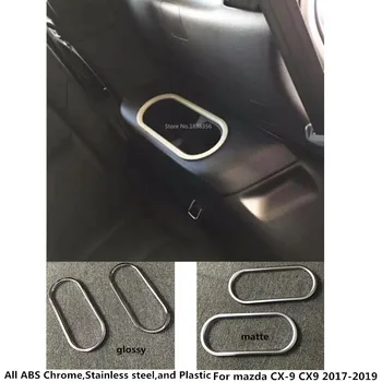 

For Mazda CX-9 CX9 2017 2018 2019 2020 Car Cover Inner Interior Trim ABS Chrome Rear Back Center Console Cup Gear Box Frame