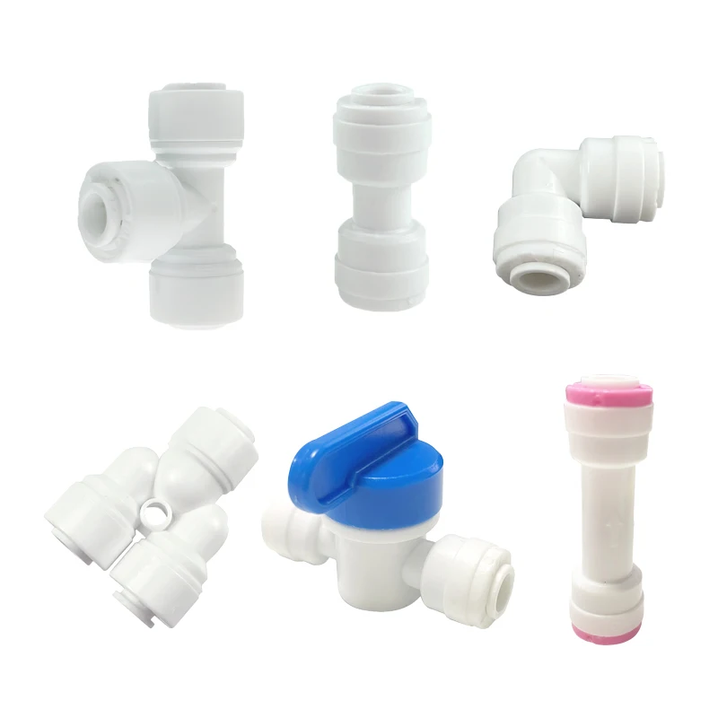 10pcs 1/4 Inch(6.35mm) Straight Backstop Valve Quick Pushfit Tube Non-Return One Way Check Valve Garden Water Connectors