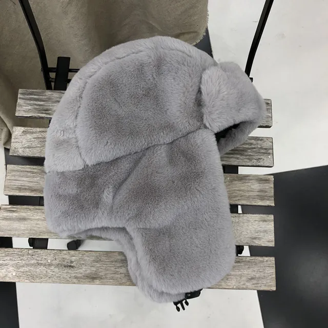 gray SHENGPALAE, новинка, модная зимняя теплая шапка, Женская плюшевая уличная однотонная Повседневная шапка, большие размеры, женская шапка в китайском стиле, A138 - Цвет: gray
