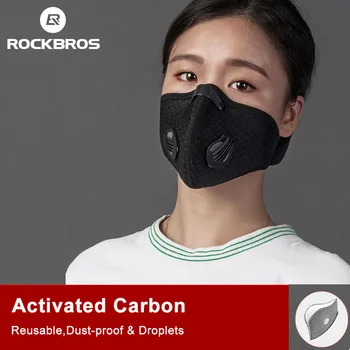

ROCKBROS Cycling Mask PM2.5 KN95 Dust Mask Activated Carbon With Filter Anti-Pollution Bicycle MTB Bike Face Mask