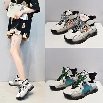 

2020 NEW FASHION LEATHER LADY SNEAKER CASUAL WOMEN SHOES LACE-UP LADY BOOTS FLAT WOMEN SNEAKERS RUBBER WOMEN BOOTS CEMENT SHOES