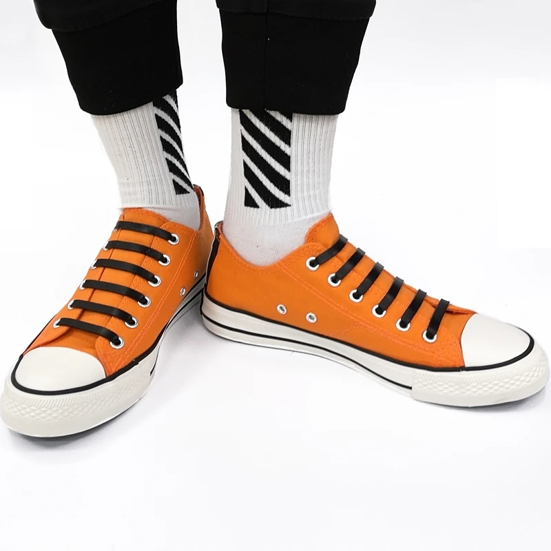 12pcs Lazy Elastic Silicone Shoelaces No Tie Running Sneakers Strings Shoe Laces Easy Shoes Accessories for man women unisex