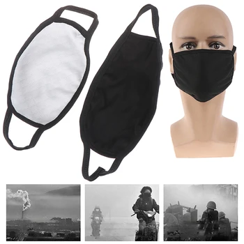 

1PC Unisex Black Cotton Mouth Masks Washable Dustproof Keep Warm Masks Props Women Men Earloops Masks Face Mask Dust Protection