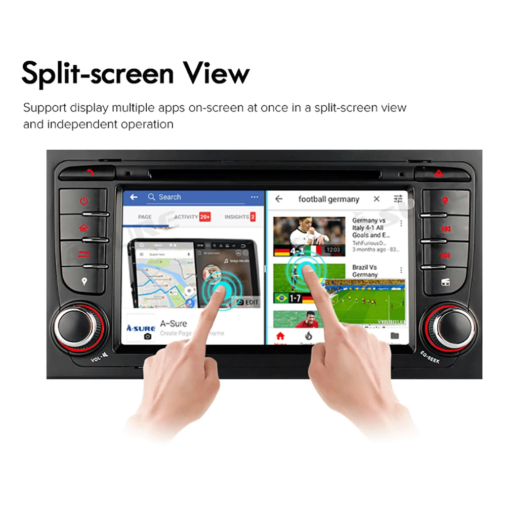 Excellent A-Sure 2 Din 4G RAM 8 Core Car Android 9.0 Auto Radio DVD Player Navigation For Audi A4 S4 RS4 8E 8F B9 B7 SEAT EXEO (2002-2012) 3