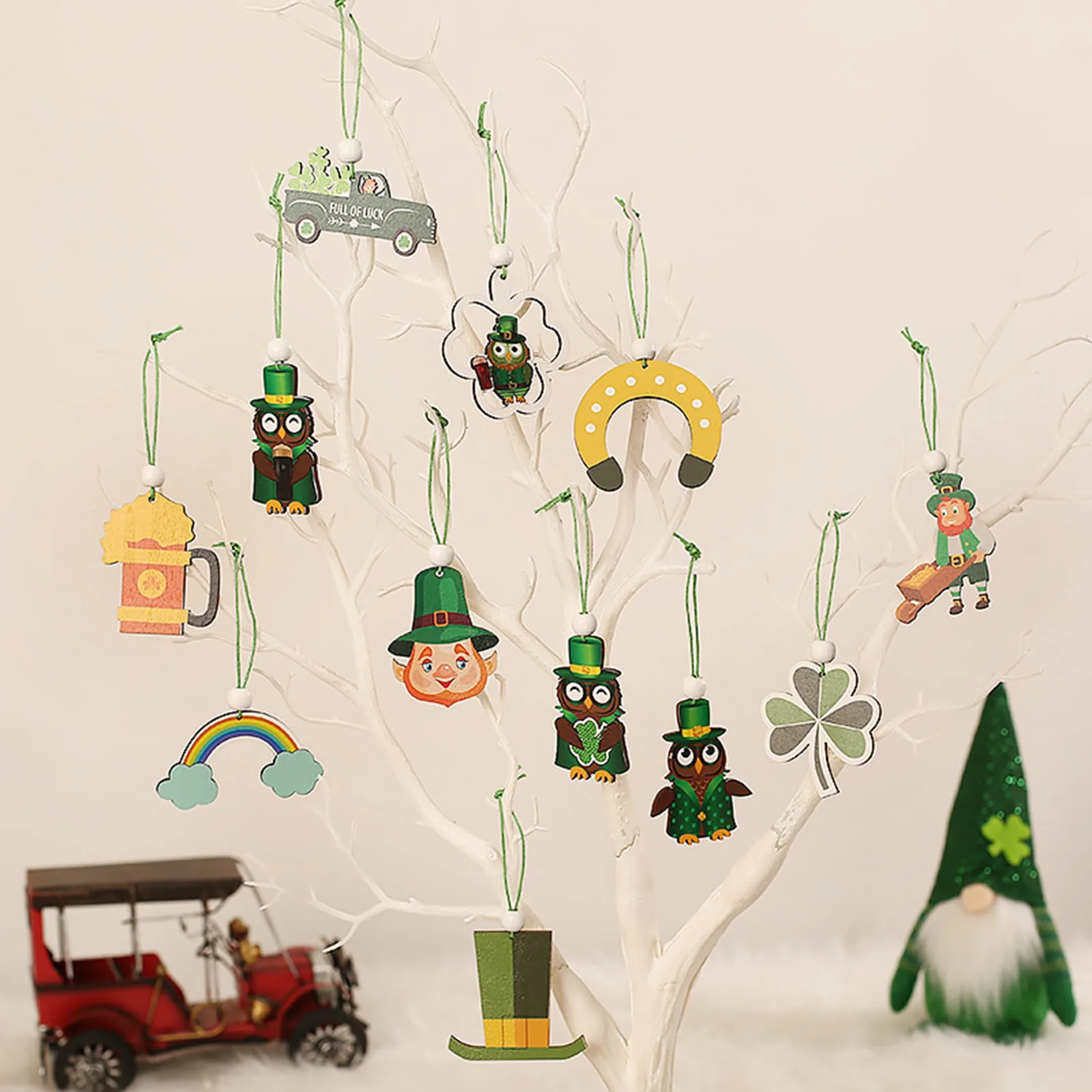 St. Patrick's Day Creative Painted Hanging Pendant Irish Holiday Scene Decoration Prop Party Ornaments DIY Decorations | Дом и сад