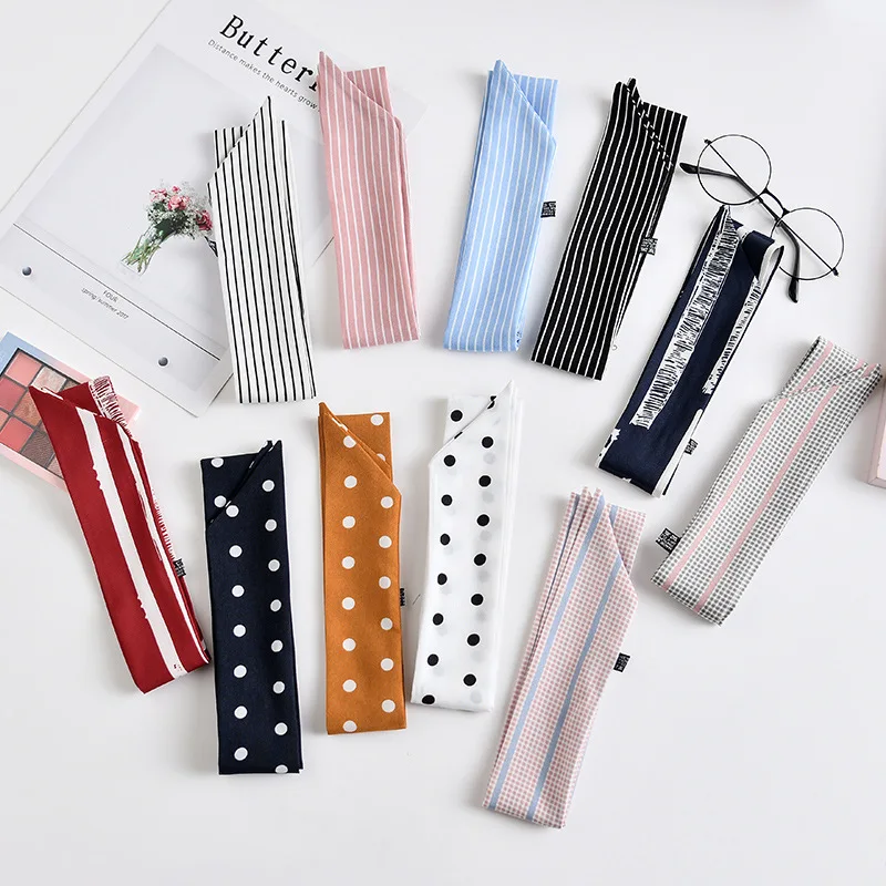

New Women Fashion Square Silk Feel Satin Scarf Women Skinny Retro Head Neck Small Vintage Hair Tie