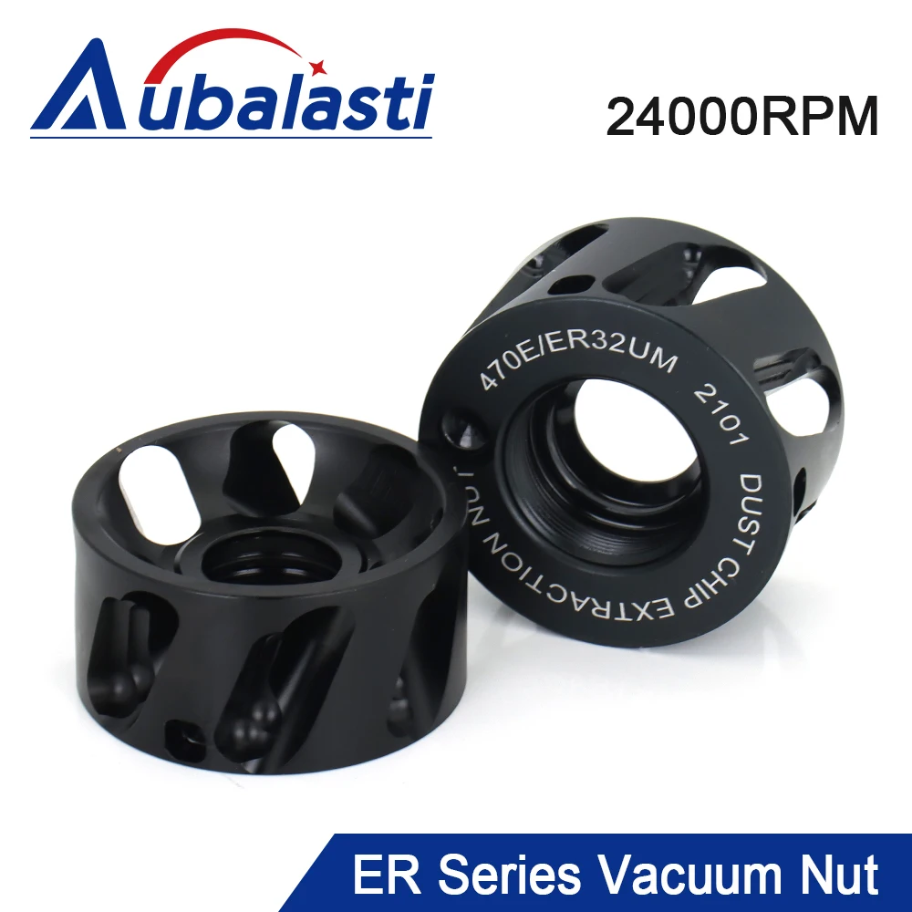 Aubalasti 1Pcs ER20 ER25 ER32 ER40 Vacuum Nut Speed 24000rpm Aluminum Anti-Rust Shock Absorption Professional Dust Removal Nut