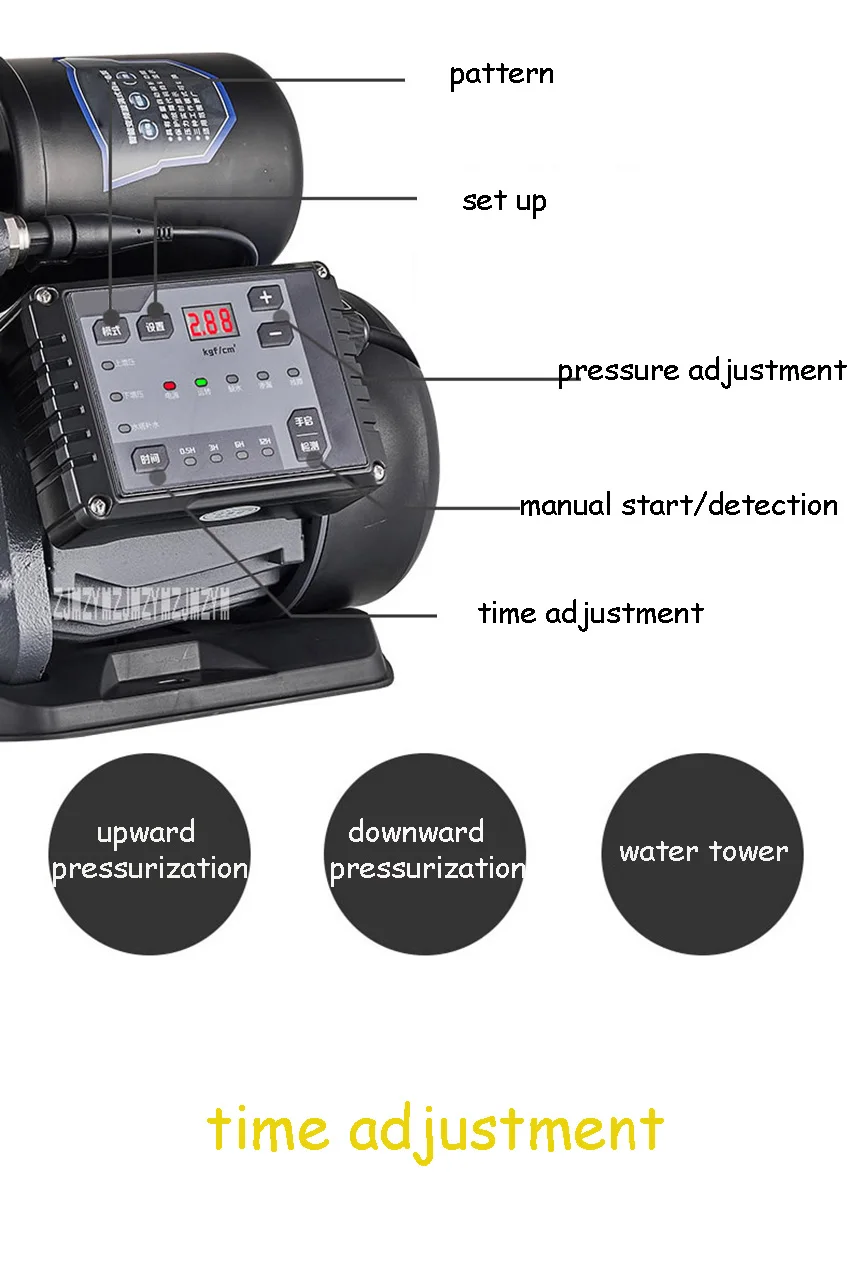 FUJ-WZB380 Frequency Conversion Automatic Pressure Regulating Household Self Priming Booster Pump Water Well Pump 220V/50HZ
