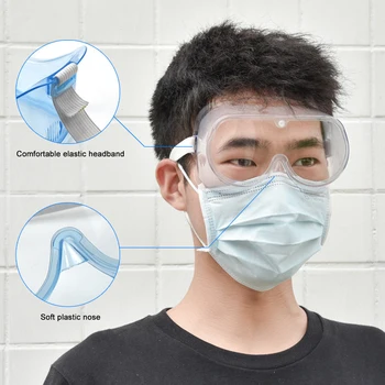 

Safety Protective Goggles Wide Vision Anti Fog Splash Riding Working Mining Eye Goggles Eyewear Clear Protection