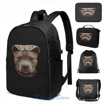 

Funny Graphic print Bully Gear USB Charge Backpack men School bags Women bag Travel laptop bag