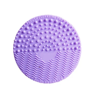 Light Purple Силиконовая Кисть для макияжа, очищающая подушечка, Палитра кистей, чистящий коврик, моющий скребок, подушечка, косметические средства для очистки макияжа - Handle Color: Light Purple