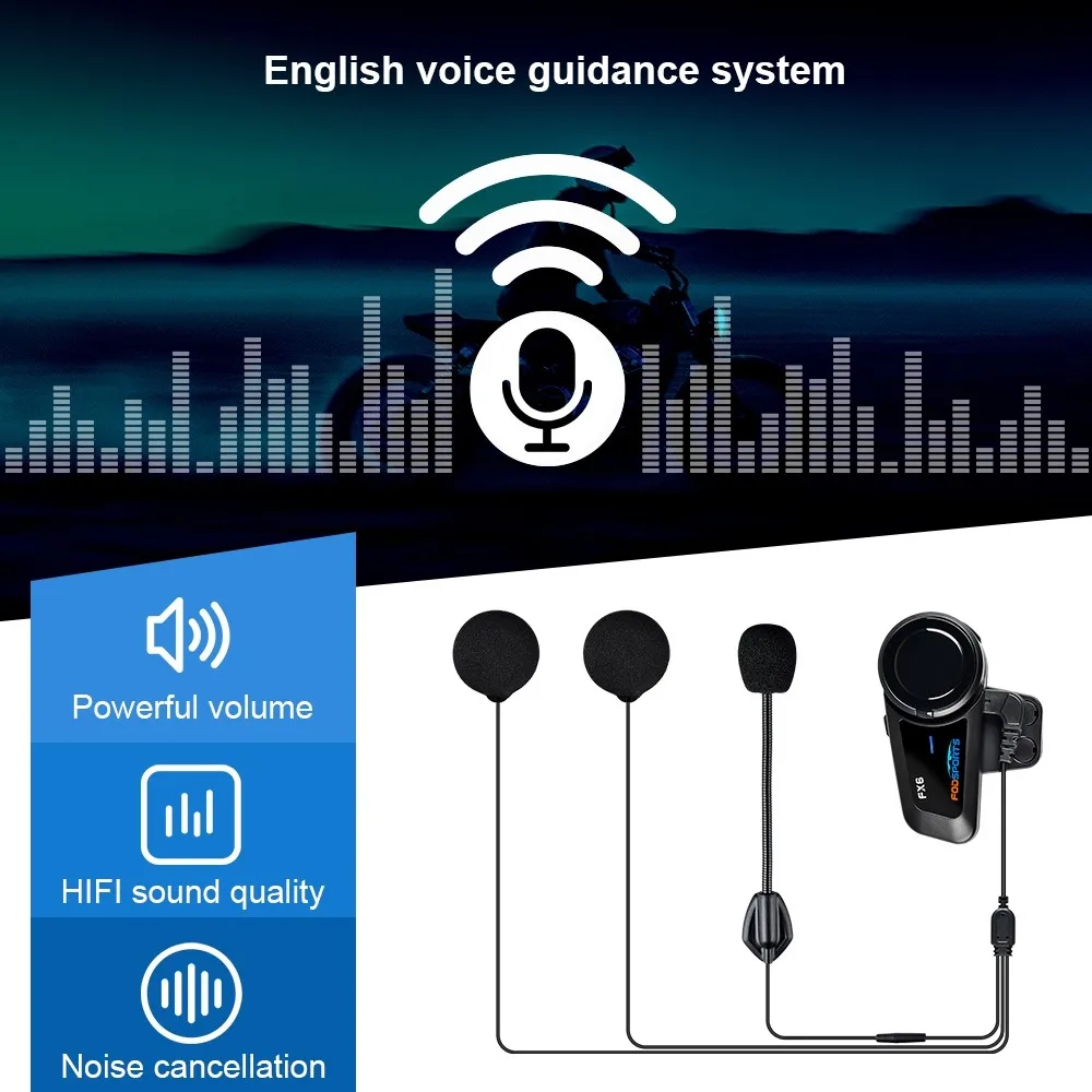 Helmet Bluetooth Headset Mua FODSPORTS FX6S Motorcycle Bluetooth