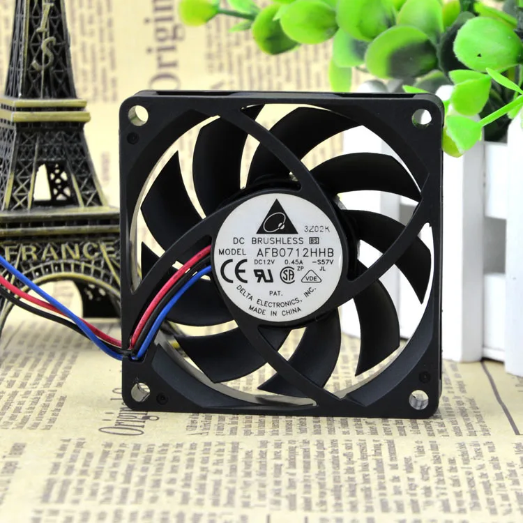 Для Delta 12V 0.45A AFB 0712 HHB-F007CM 7 см 7015 3-провода Вентилятор охлаждения