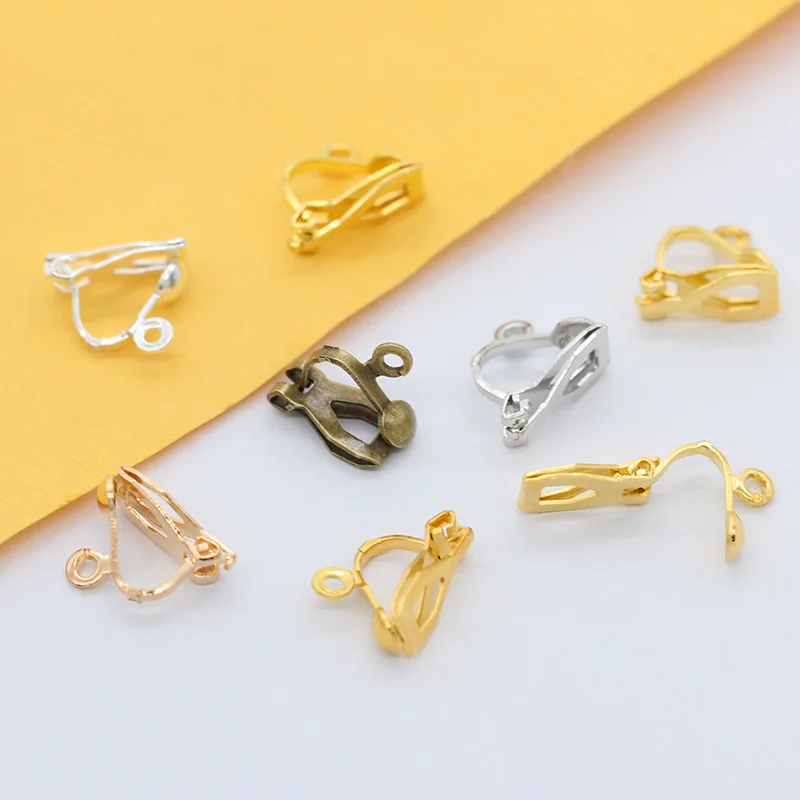 Серебряные позолоченные бронзовые металлические пустые серьги 20p 10x13 мм