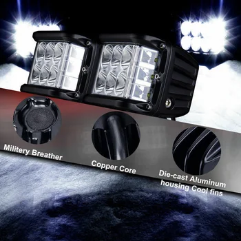

Bulbs Work Light 6000K Waterproof For Jeep Wrangler/Toyota/Hilverado Auto