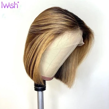

Ombre Bob Wig 13x4 Straight Wig Bob Lace Front Wig Ombre Brown Honey Blonde Short Bob Wig Ombre Hightlight Wig Remy Hair Wig