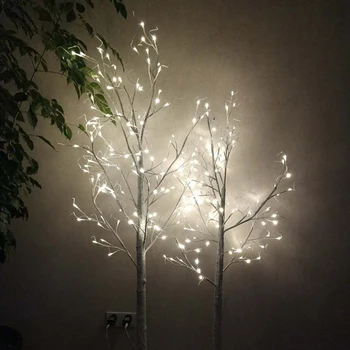 

LED Tree light for Silver Birch Lamp decorations home holiday EU Indoor Modern Creative tree lighting drop shipping