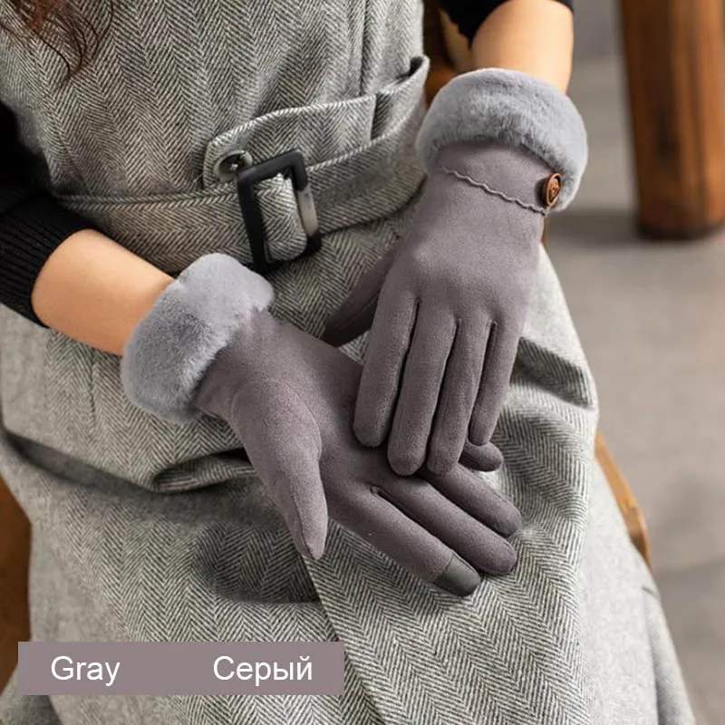 I13 17 Calymel, женские перчатки для сенсорного экрана, зимние варежки, теплые, для улицы, унисекс, высокое качество, модные перчатки, рождественские подарки - Цвет: I13 17
