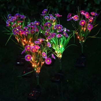 

Outdoor Waterproof Garden Wildflowers Lamp 2pcs Solar Lights Lawn Solar Bollard Light Led Solar Stick Lights