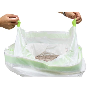 

7Pcs/set Pet Cats Portable Drawstring Sand Filter Bag Litter Pan Lazy Pet Shit Cleaning Supplies