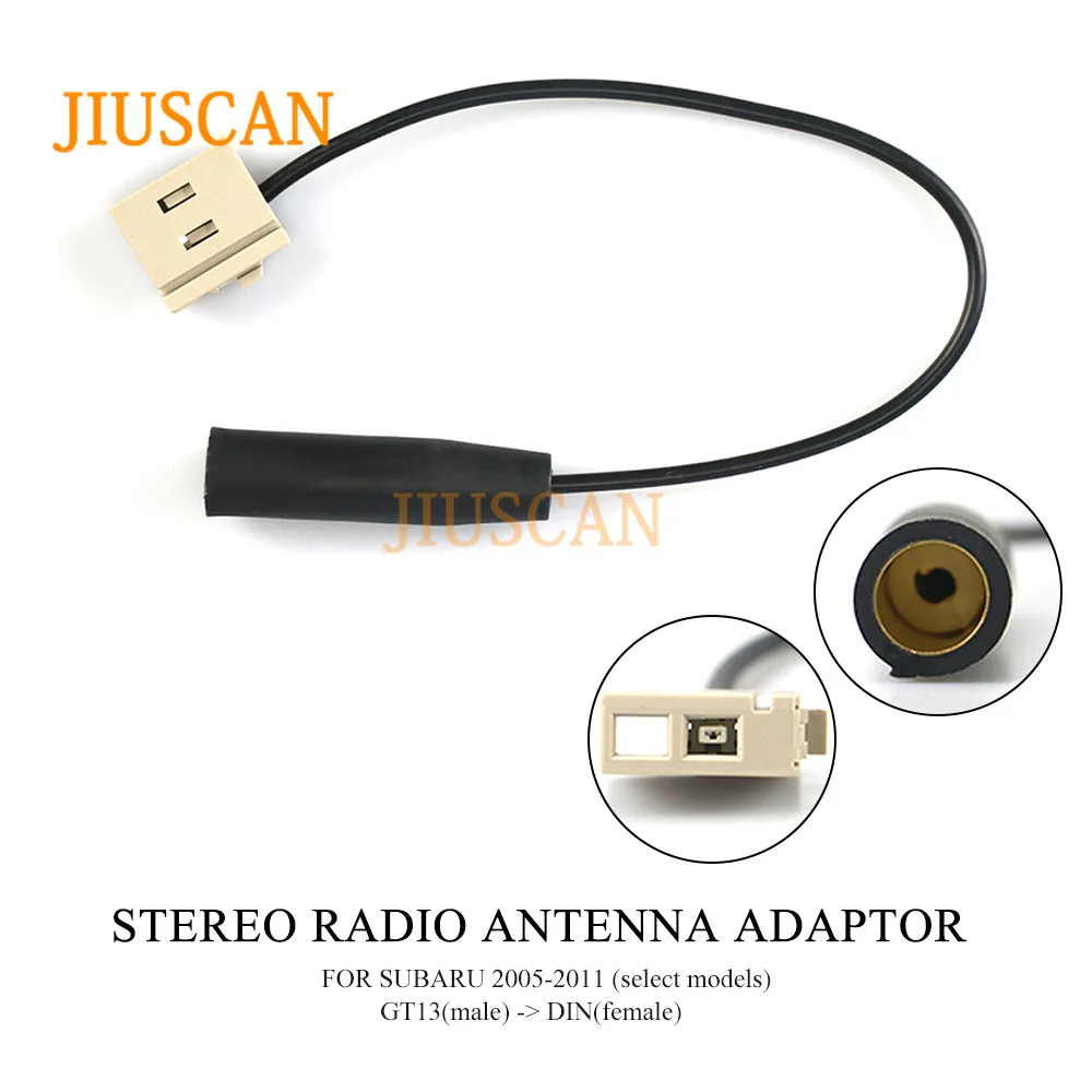 JIUSCA 13-104 стерео радио антенна адаптер для SUBARU 2005-2011(выберите модели) GT13(папа)-> DIN(мама