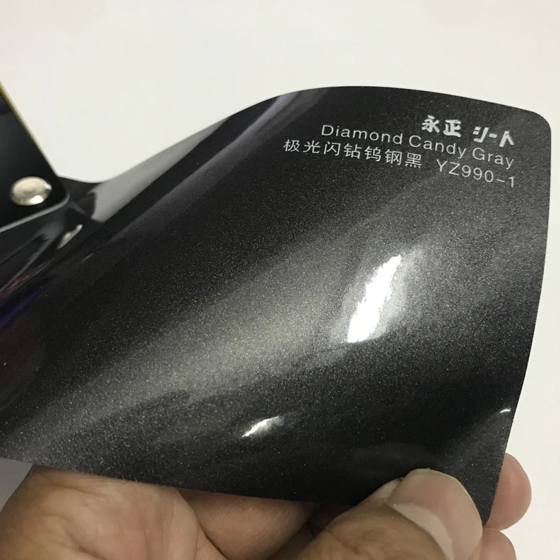 Dark Grey Diamond Glitter Vinyl Wrap Sticker