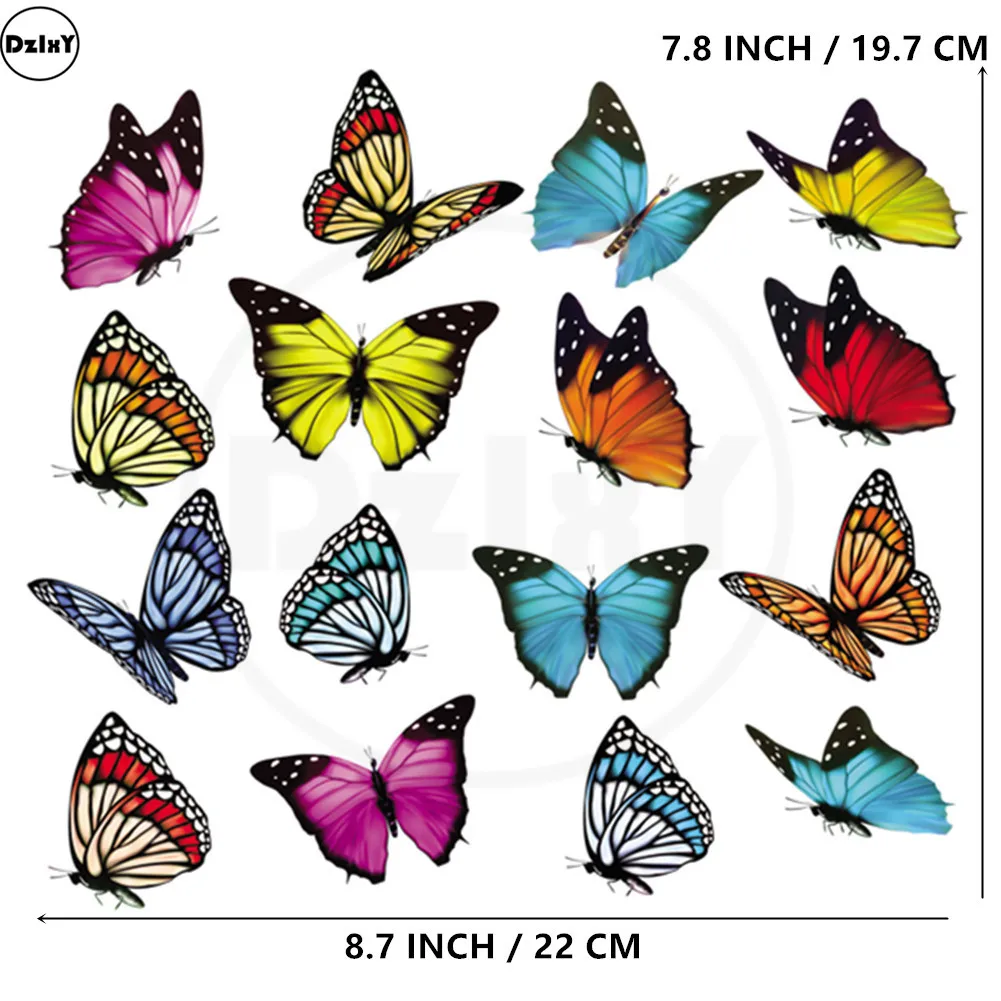 1-PCS-T-163 46 стилей) нашивки для детей с изображением животных, утюжок на теплопередаче полосатая бабочка-аппликация для поделок, футболка наклейки на заказ@ T - Цвет: 1-PCS-T-163
