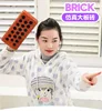Hot Touching plush simulation tiles office nap pillow spoof props creative novelty funny vent hollow red brick antistress toys 6