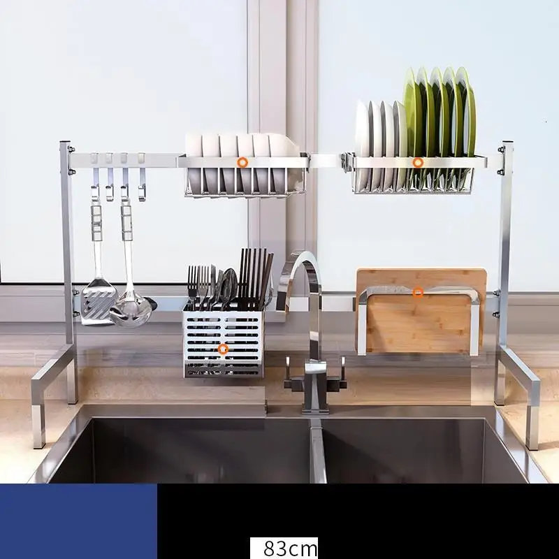 Number 8 Аксессуары для сушки посуды Especias Etagere butteret Cucina из нержавеющей стали кухонный стеллаж Органайзер Cozinha Cocina кухонный Органайзер - Color: Number 8