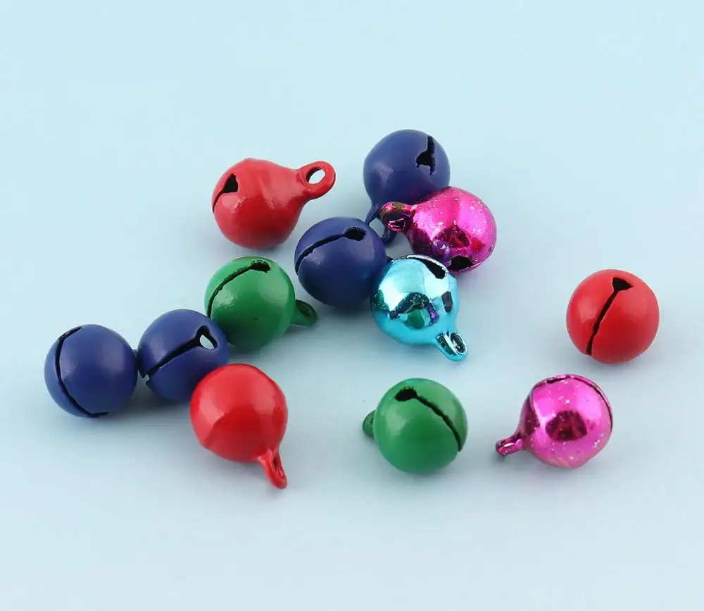 Jingle Bells Blocchi Di 12 Millimetri Colorate Campane Di Natale Rotonda Campane Di Nozze Campane Bollitore Campane Collare Dell'Animale Domestico Bel